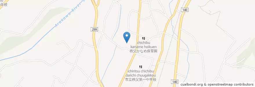 Mapa de ubicacion de 大畑幼稚園 en 日本, 埼玉県, 秩父市.