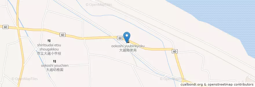 Mapa de ubicacion de 大越郵便局 en 日本, 埼玉県, 加須市.