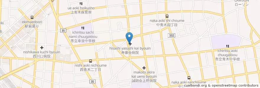 Mapa de ubicacion de 寿康会病院 en Japan, 埼玉県, 川口市.