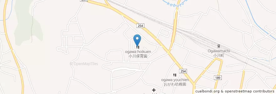 Mapa de ubicacion de 小川保育園 en 日本, 埼玉県, 比企郡, 小川町.