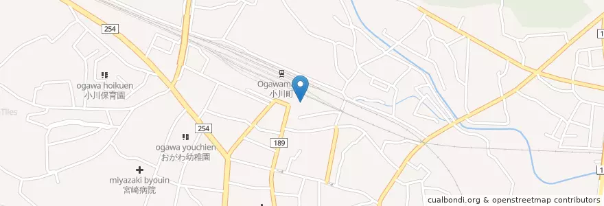 Mapa de ubicacion de 小川警察署小川駅前交番 en Japão, 埼玉県, 比企郡, 小川町.