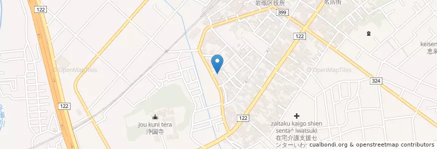 Mapa de ubicacion de 岩槻市立岩槻児童センター en Japan, 埼玉県, さいたま市, 岩槻区.