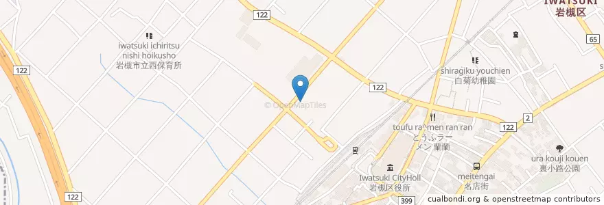 Mapa de ubicacion de 岩槻西町郵便局 en Япония, Сайтама, Сайтама, 岩槻区.
