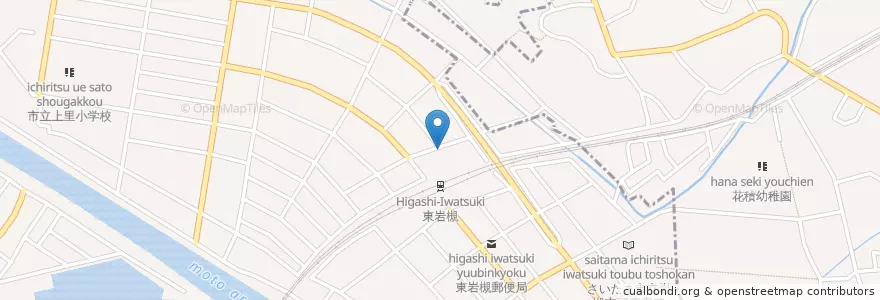 Mapa de ubicacion de 岩槻警察署東岩槻駅前交番 en Japan, 埼玉県, さいたま市, 岩槻区.