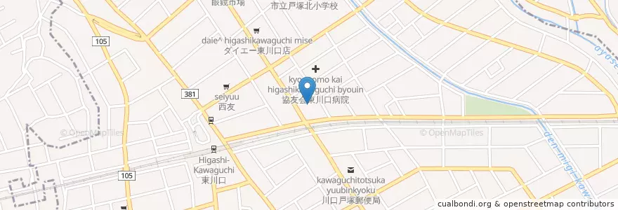 Mapa de ubicacion de 川口市老人介護支援センター東川口 en Japon, Préfecture De Saitama, 川口市.