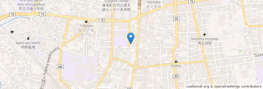 Mapa de ubicacion de 川越幼稚園 en Giappone, Prefettura Di Saitama, 川越市.