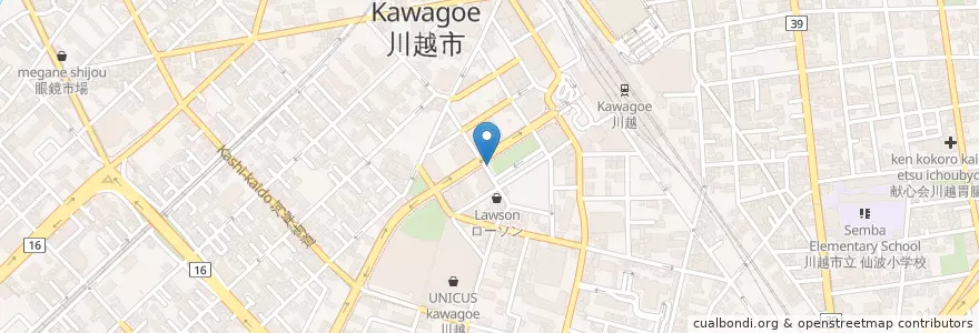 Mapa de ubicacion de 川越警察署川越中央交番 en Japan, Präfektur Saitama, 川越市.