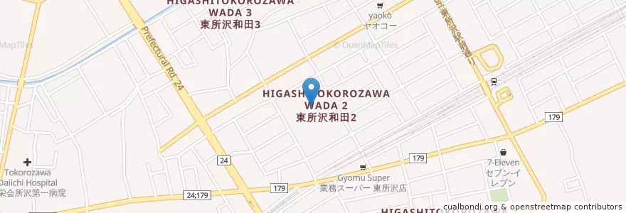 Mapa de ubicacion de 市立安松中学校 en Япония, Сайтама, Токородзава.