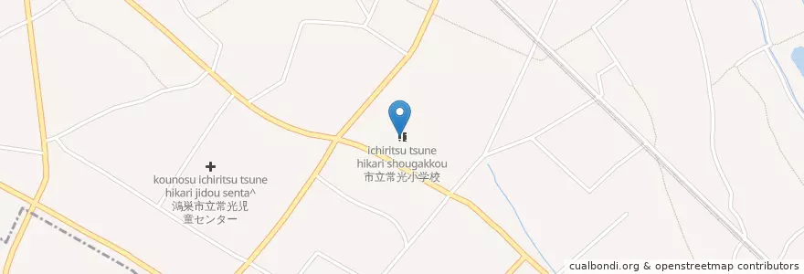 Mapa de ubicacion de 市立常光小学校 en 日本, 埼玉県, 鴻巣市.