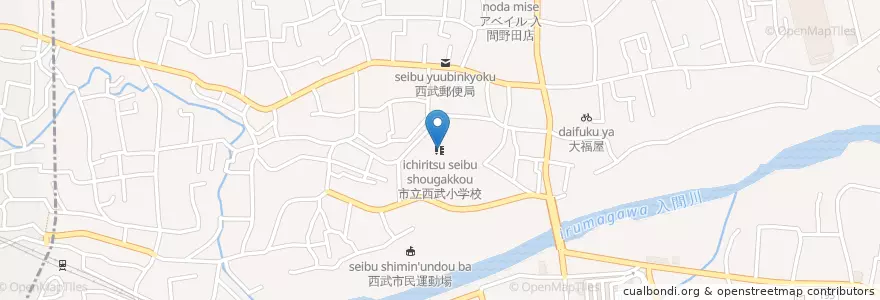 Mapa de ubicacion de 市立西武小学校 en Japan, 埼玉県, 入間市.