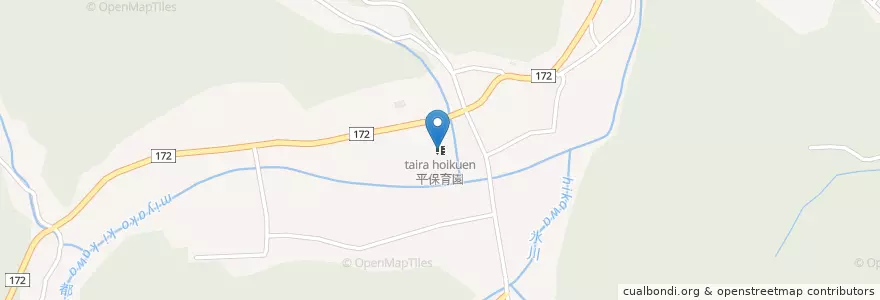 Mapa de ubicacion de 平保育園 en 일본, 사이타마현, 比企郡, ときがわ町.