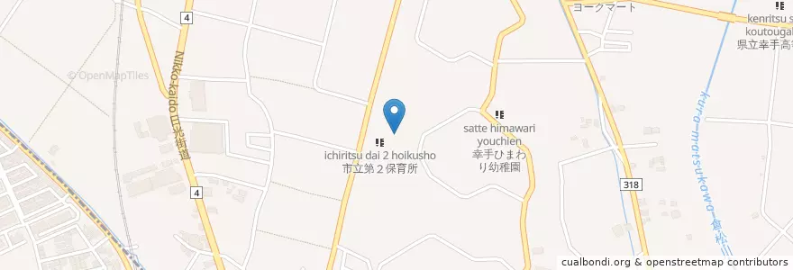 Mapa de ubicacion de 幸手団地内郵便局 en Japan, 埼玉県, 幸手市.