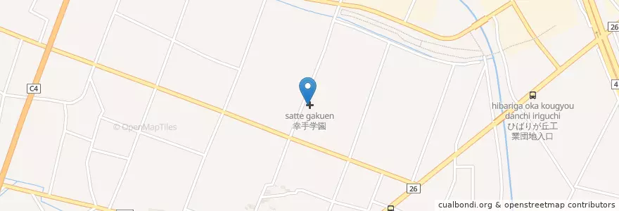 Mapa de ubicacion de 幸手学園 en Japonya, 埼玉県, 幸手市.