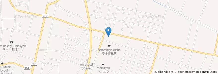 Mapa de ubicacion de 埼玉東部消防組合消防局 幸手消防署 en Japão, 埼玉県, 幸手市.