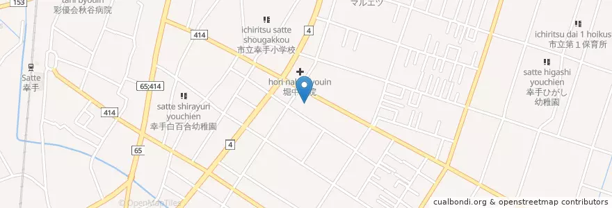Mapa de ubicacion de 幸手郵便局 en ژاپن, 埼玉県, 幸手市.