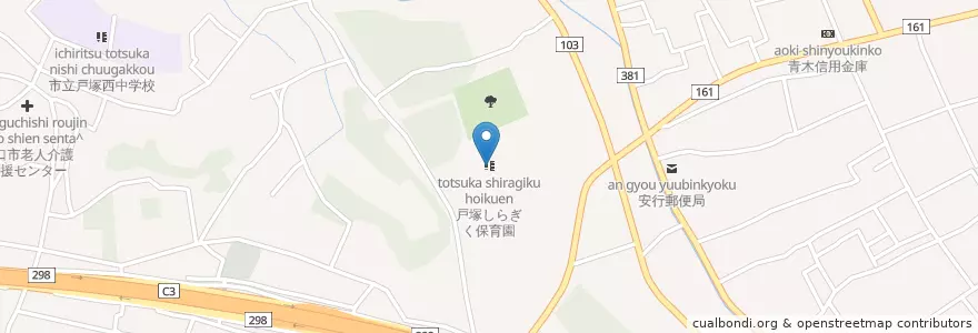 Mapa de ubicacion de 戸塚しらぎく保育園 en Jepun, 埼玉県, 川口市.