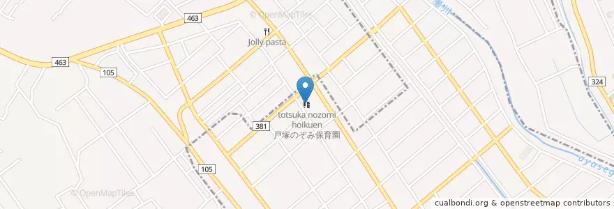 Mapa de ubicacion de 戸塚のぞみ保育園 en 日本, 埼玉县, 川口市, 埼玉市, 緑区.