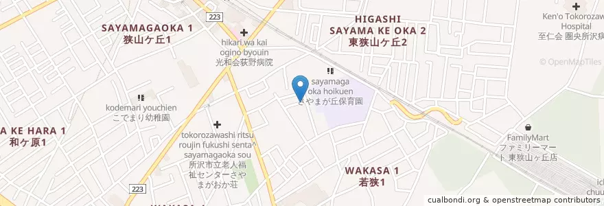 Mapa de ubicacion de 所沢市立すみれ児童館 en Japón, Prefectura De Saitama, 所沢市.