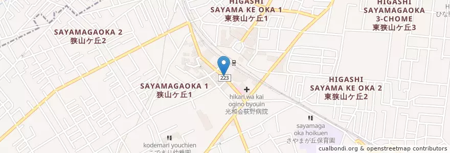 Mapa de ubicacion de 所沢警察署狭山ヶ丘駅前交番 en Japão, 埼玉県, 所沢市.