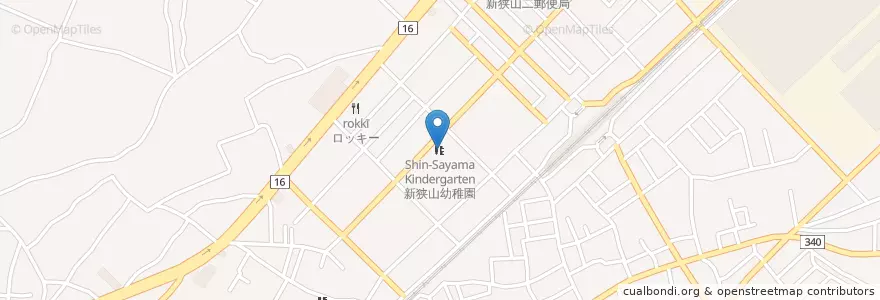 Mapa de ubicacion de 新狭山幼稚園 en ژاپن, 埼玉県, 狭山市.