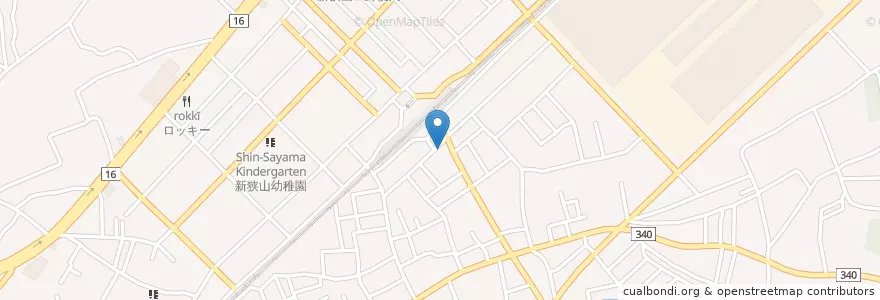Mapa de ubicacion de 新狭山駅前郵便局 en 日本, 埼玉県, 狭山市.