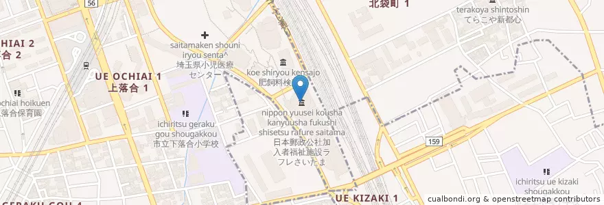 Mapa de ubicacion de 日本郵政公社加入者福祉施設ラフレさいたま en 日本, 埼玉県, さいたま市, 浦和区.