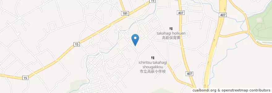 Mapa de ubicacion de 日高高萩郵便局 en Japão, 埼玉県, 日高市.