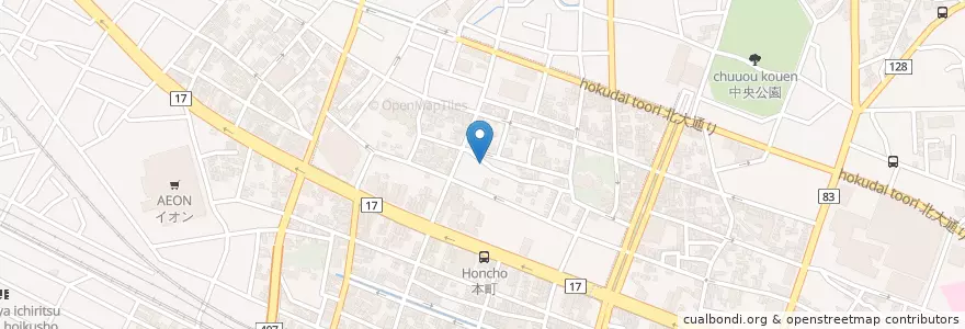 Mapa de ubicacion de 明神児童遊園 en اليابان, 埼玉県, 熊谷市.