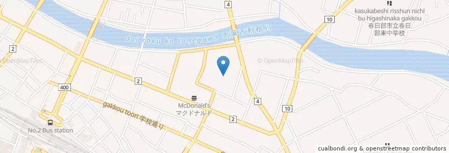 Mapa de ubicacion de 春日部市立中央図書館 en 日本, 埼玉県, 春日部市.