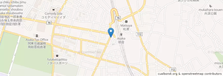 Mapa de ubicacion de 朝霞警察署朝霞駅前交番 en Japão, 埼玉県, 朝霞市.