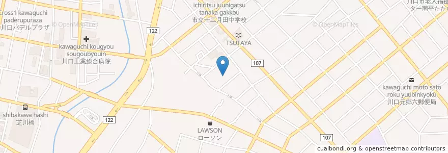 Mapa de ubicacion de 末広保育所 en 日本, 埼玉県, 川口市.