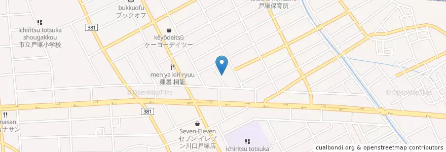 Mapa de ubicacion de 東川口幼稚園 en Japonya, 埼玉県, 川口市.