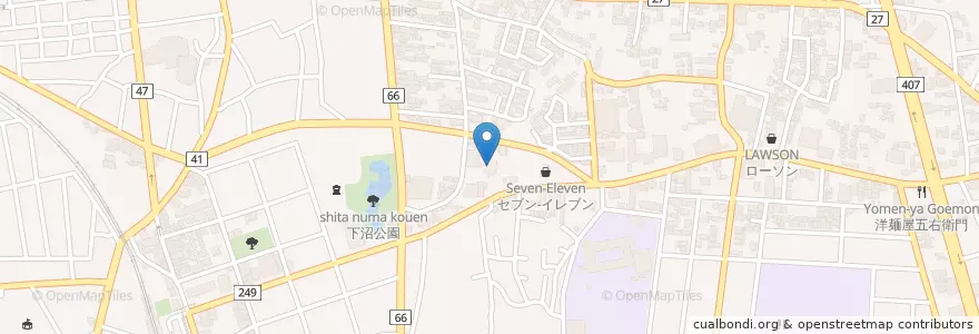Mapa de ubicacion de 東松山市老人福祉センター en 日本, 埼玉县, 東松山市.