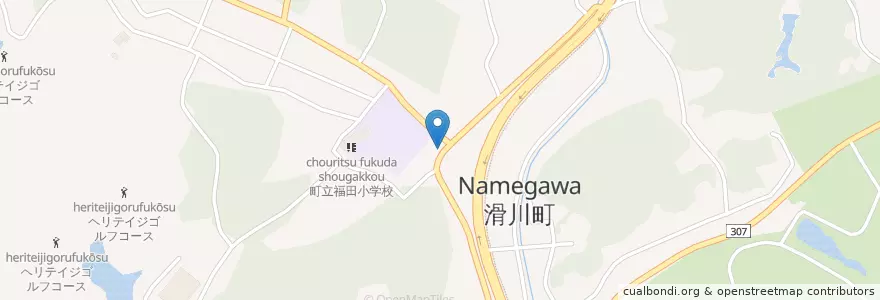 Mapa de ubicacion de 東松山警察署福田駐在所 en ژاپن, 埼玉県, 比企郡, 滑川町.