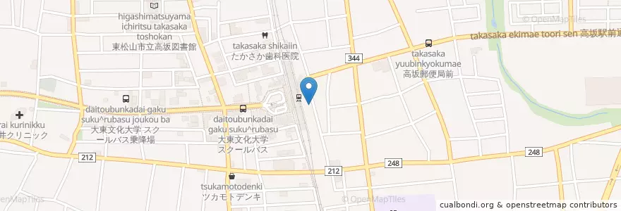 Mapa de ubicacion de 東松山警察署高坂駅前交番 en Japón, Prefectura De Saitama, 東松山市.