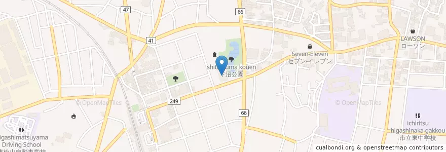 Mapa de ubicacion de 東松山郵便局 en Japonya, 埼玉県, 東松山市.