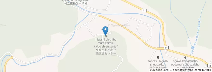 Mapa de ubicacion de 東秩父村在宅介護支援センター en Japan, Präfektur Saitama, 秩父郡, 東秩父村.