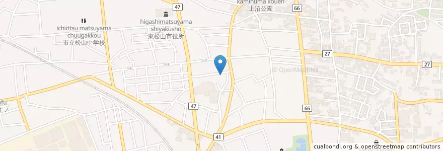 Mapa de ubicacion de 松山聖ルカ幼稚園 en ژاپن, 埼玉県, 東松山市.