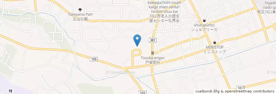 Mapa de ubicacion de 武南警察署戸塚安行駅前交番 en Japonya, 埼玉県, 川口市.