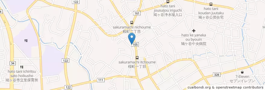 Mapa de ubicacion de 武南警察署鳩ヶ谷交番 en 日本, 埼玉県, 川口市.