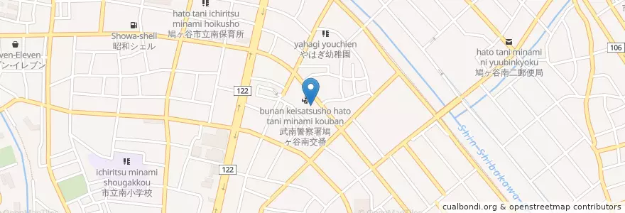 Mapa de ubicacion de 武南警察署 鳩ヶ谷南交番 en Japon, Préfecture De Saitama, 川口市.