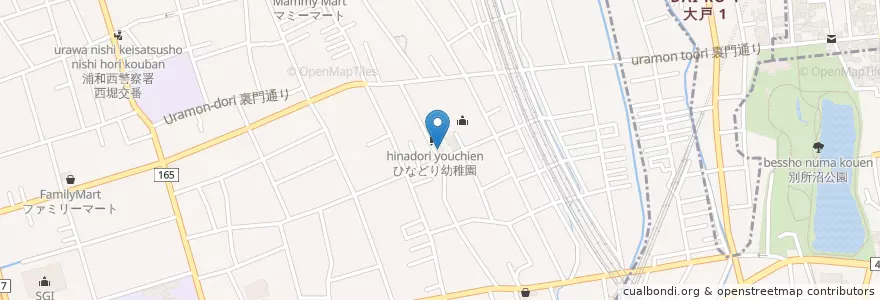 Mapa de ubicacion de 浦和ひなどり保育園 en Japan, Saitama Prefecture, Saitama, Sakura Ward.