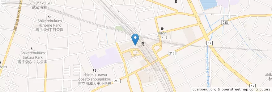 Mapa de ubicacion de 浦和警察署武蔵浦和駅前交番 en Japão, 埼玉県, さいたま市, 南区.