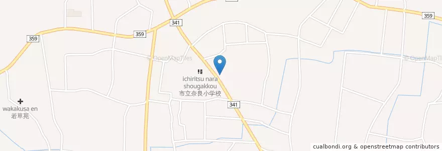 Mapa de ubicacion de 熊谷奈良郵便局 en Jepun, 埼玉県, 熊谷市.