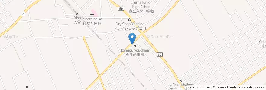 Mapa de ubicacion de 狭山入曾郵便局 en Japonya, 埼玉県, 狭山市.