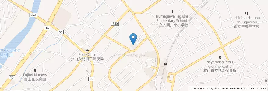 Mapa de ubicacion de 狭山市立中央図書館 en 일본, 사이타마현, 狭山市.