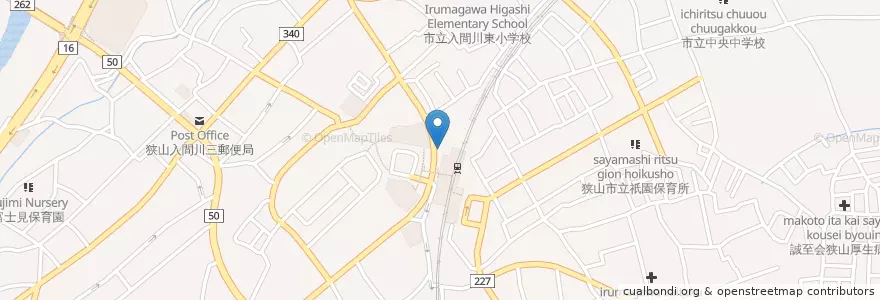 Mapa de ubicacion de 狭山警察署狭山市駅前交番 en Jepun, 埼玉県, 狭山市.