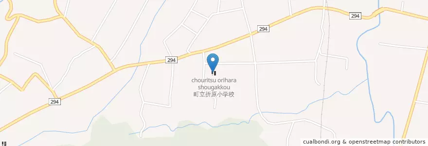 Mapa de ubicacion de 町立折原小学校 en 日本, 埼玉県, 大里郡, 寄居町.