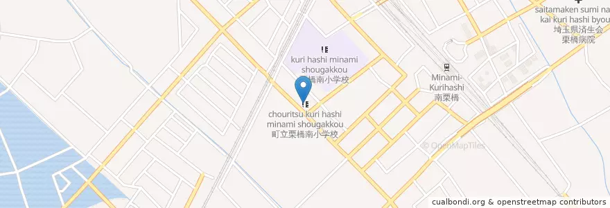 Mapa de ubicacion de 町立栗橋南小学校 en Japão, 埼玉県, 久喜市.