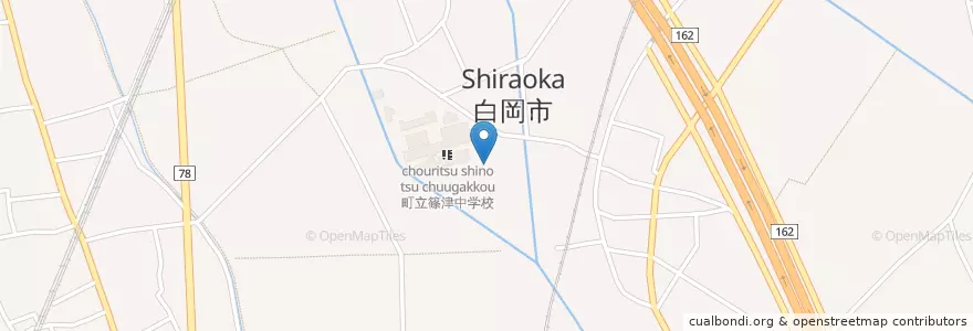 Mapa de ubicacion de 白岡市立篠津中学校 en Japan, Saitama Prefecture, Shiraoka.
